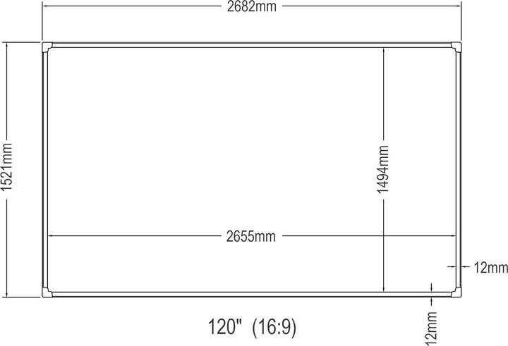 Produktbild En.Casa Projektionsleinwand Väkhoga 120 Zoll 16:9 wandhängend (120", 16:9)