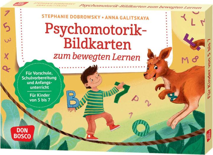 Immagine prodotto Psychomotorik-Bildkarten zum bewegten Lernen (Tedesco, Stephanie Dobrowsky, 2024)