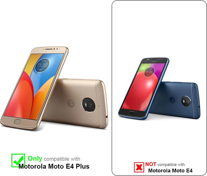 Actual product image Cadorabo Book Invisible Magnet Cover (Motorola Moto E4 Plus)