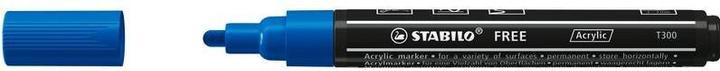 Actual product image STABILO Acrylic marker - FREE Acrylic - T300 bullet tip 2-3mm - single pen - dark blue (Dark Blue, 3 mm, 1 x)