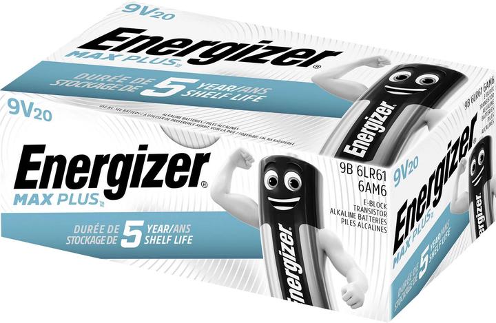 Image du produit Energizer Max Plus (20 pcs, 9V Block, 600 mAh)
