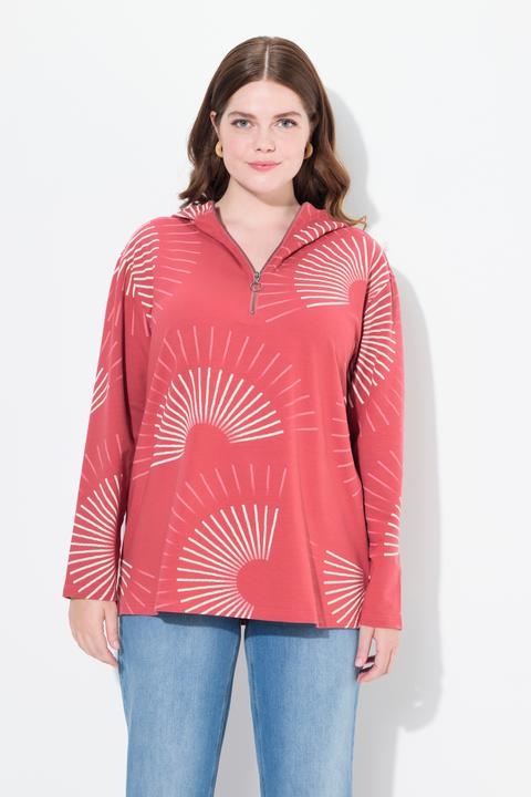 Produktbild Ulla Popken Hoodie, grafischer Druck, Kapuze, Langarm (42, 44)