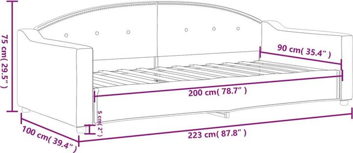 Produktbild vidaXL ausziehbares Tagesbett