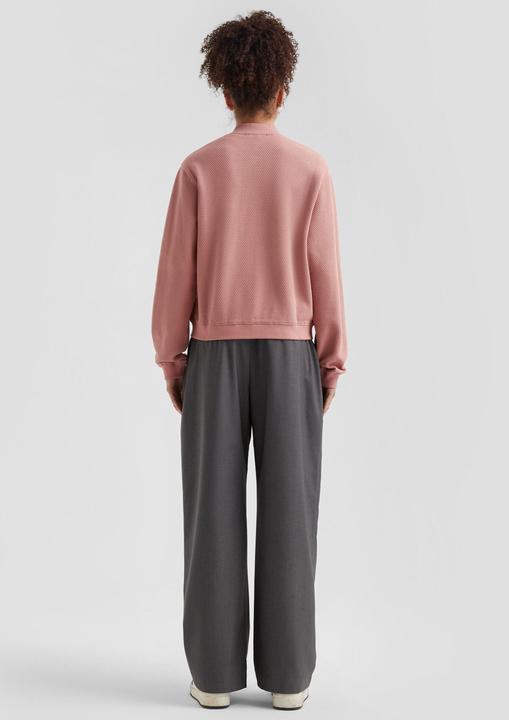 Produktbild s.Oliver Sweatshirt Sweatshirt im Blousonstyle mit Strukturmuster (L)