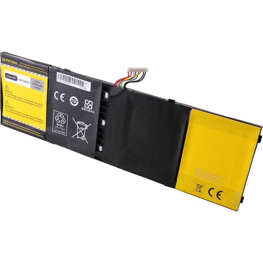 Patona Batteria f. Acer AP13B3K Aspire M5583P M5-583P R7 R7571 R7-571 (4 cubicoli, 3500 mAh), Batteria per notebook, Nero