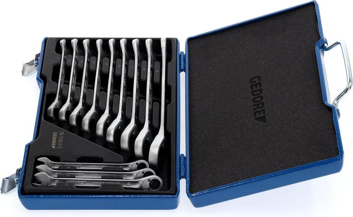 Image du produit Gedore 7 UR-012 Jeu de clés à fourche à cliquet, réversibles 12 pièces 8-19 mm (10 mm, 11 mm, 12 mm, 13 mm, 14 mm, 15 mm, 16 mm, 8 mm, 9 mm)