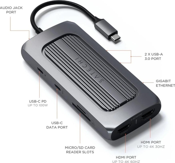 Productafbeelding Satechi St-Ucmxam (USB-C, 10 Havens)