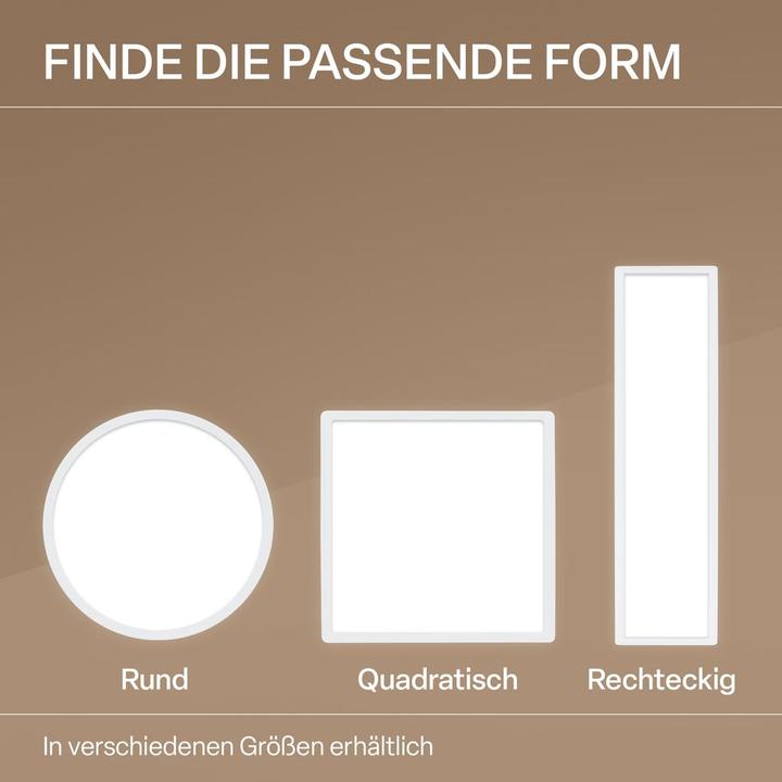 Actual product image B.K.Licht SHALLOW ultraflaches CCT LED Panel, 4000K, IP44, weiss, 580x200 (3000 lm)