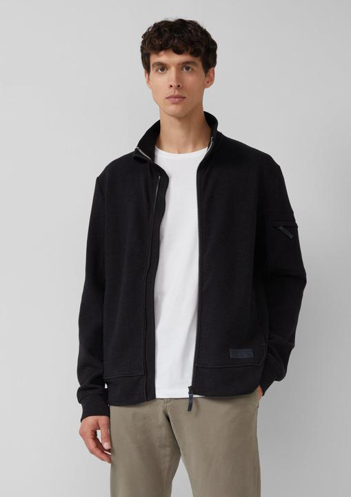 Produktbild s.Oliver Sweatshirt Jacke Melierte Sweatjacke mit Ärmeltasche (M)