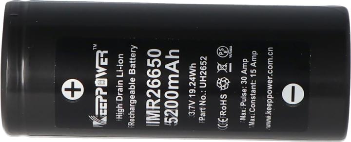 Produktbild Keeppower Akku IMR26650 - 15A (26650, 5200 mAh)