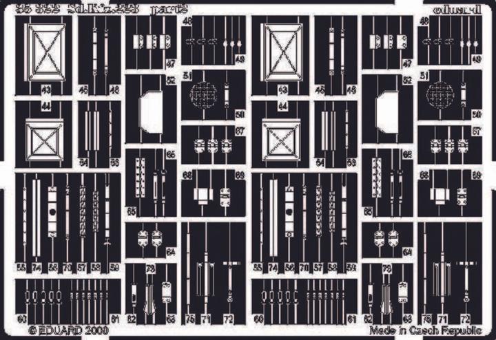 Actual product image Eduard Sd.Kfz. 223 Light Armoured Reconnaissance Vehicle for Tamiya Kit 35268