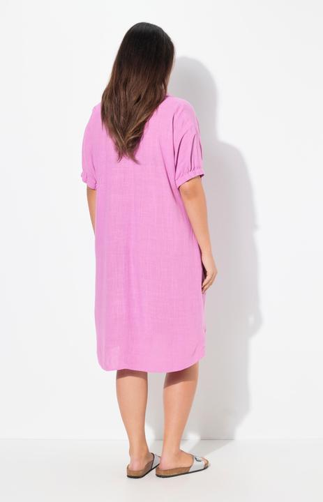 Produktbild Ulla Popken Kleid, Leinenmix, Oversized, Hemdkragen, Halbarm (50, 52)