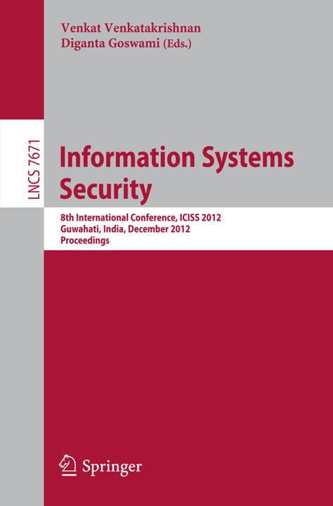 Produktbild Information Systems Security (Diganta Goswami, Venkat Venkatakrishnan, 2012)