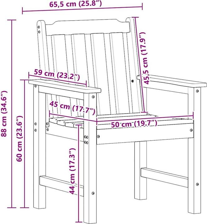 Produktbild vidaXL Gartenstuhl
