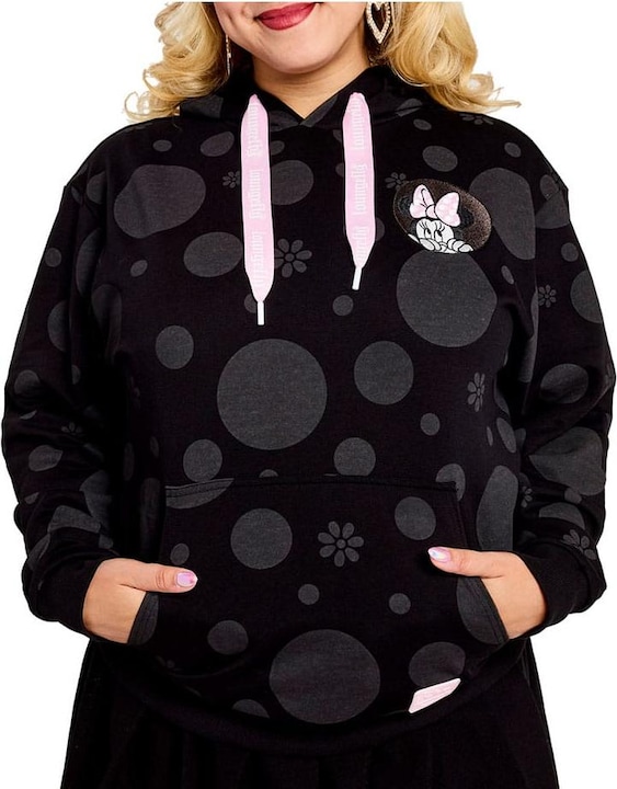 Actual product image Loungefly Disney by Kapuzenpullover Unisex Minnie Rocks the Dots Florals Grösse M (M)