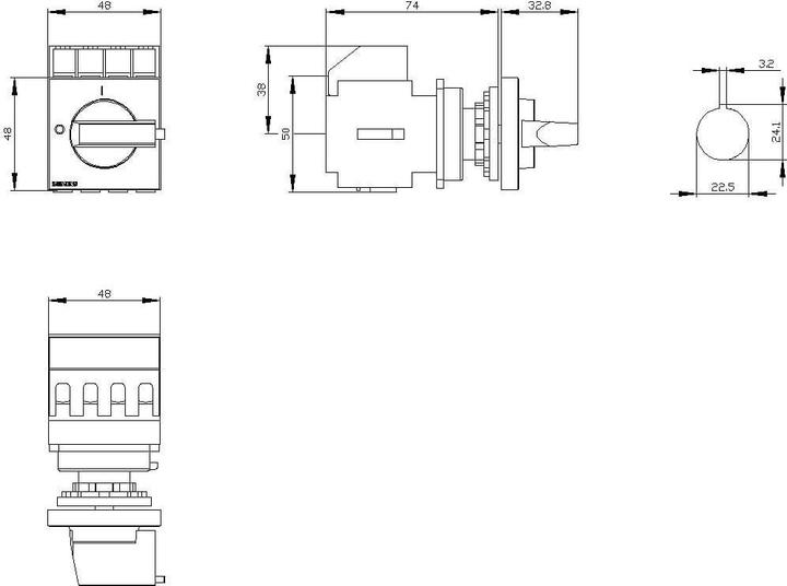 Actual product image Siemens Switch disconnector 3-pole