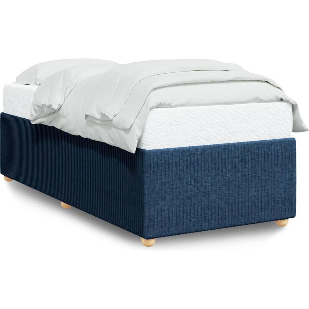 VidaXL, Bett, Bettgestell Polsterbett Bett Doppelbett Lattenrost Blau 200x200cm Stoff (200 x 200 cm)