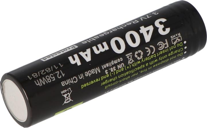 Actual product image Soshine Battery 18650 68,2x18,45mm PCB protected Panasonic cell (1 pcs., 18650, 3400 mAh)