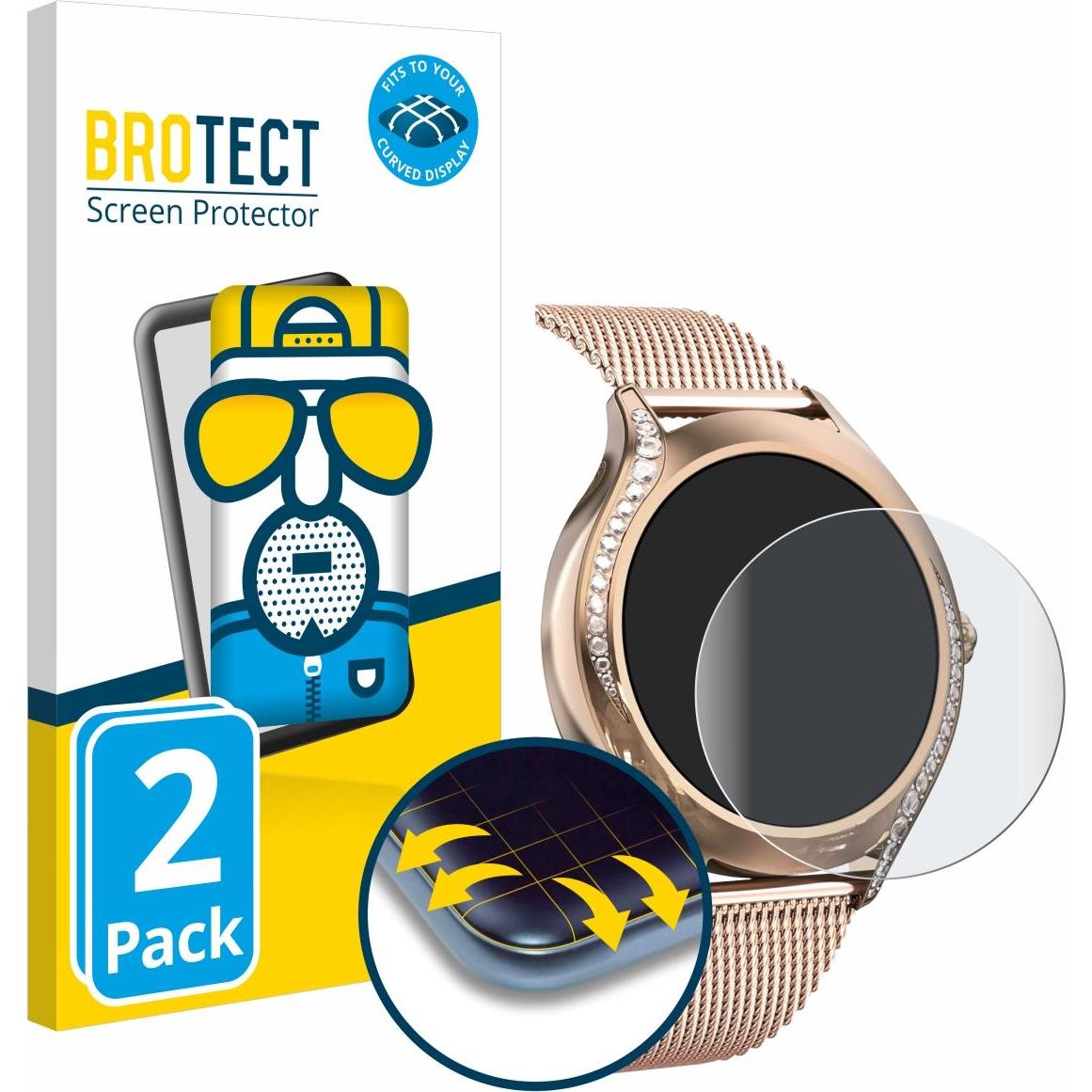 BROTECT Fullscreen Schutzfolie Displayschutz Folie Matt Entspiegelungsfolie, Smartwatch Schutzfolie, Grau