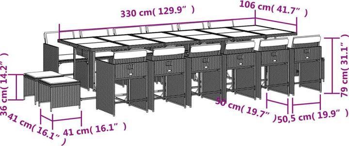 Produktbild vidaXL Garten Essgruppe