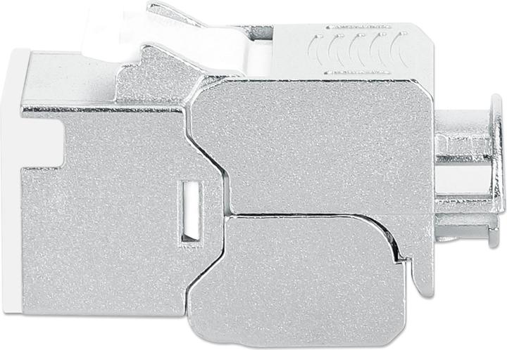 Produktbild Intellinet Cat6a 10G Slimline Keystone-Modul, geschirmt und werkzeuglos, weiss (Keystone Modul)