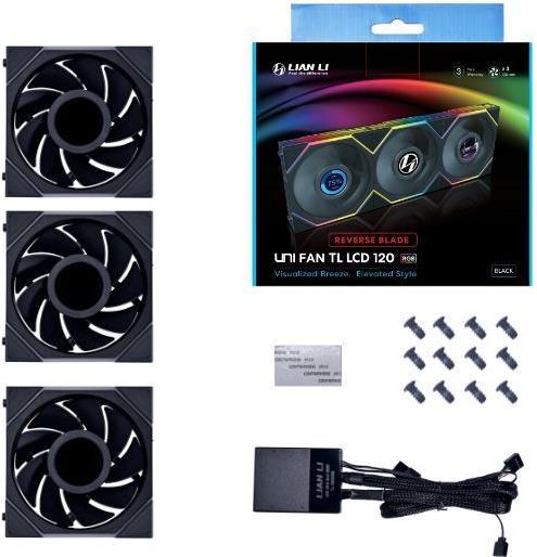 Image du produit Lian-Li UNI FAN TL LCD Lame inversée (120 mm, 3 x)
