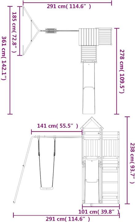 Produktbild vidaXL Spielturm