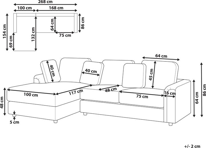 Produktbild Beliani Kohlo (Ecksofa)