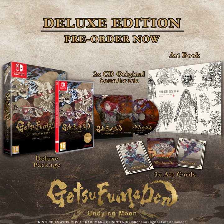 Actual product image Konami GetsuFumaDen: Undying Moon - Deluxe Edition (Switch, Switch Lite, Switch OLED)
