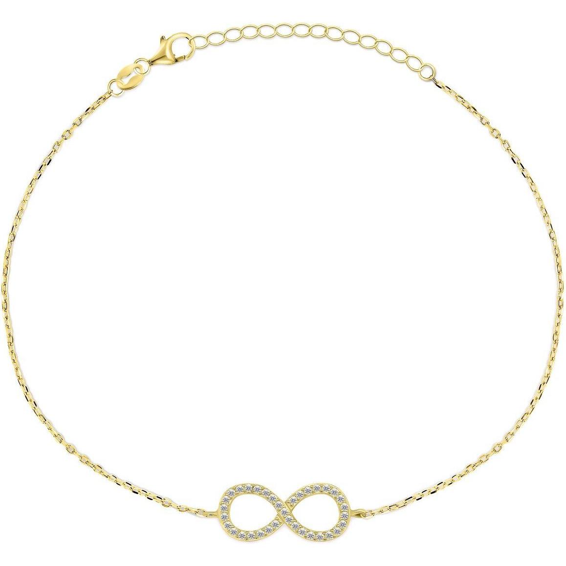 Brilio, Bracciale, Argento - Braccialetto infinito placcato in oro decente BRC64Y