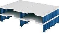 Produktbild Styro Erweiterungsmodule DUO doc/268120238, grau/blau, B485xH140xT331mm (A4)