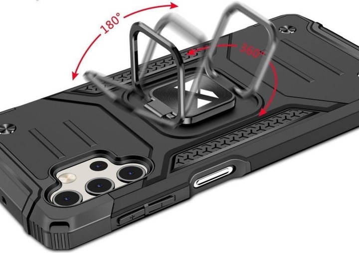 Produktbild Wozinsky Ring Armor Case Kickstand Tough Rugged Cover for Samsung Galaxy A32 4G black (Samsung Galaxy A32)