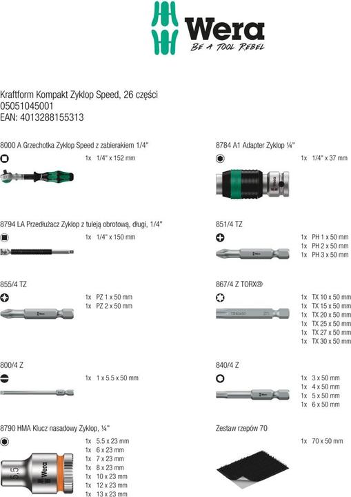 Produktbild Wera Kraftform Kompakt Zyklop Speed