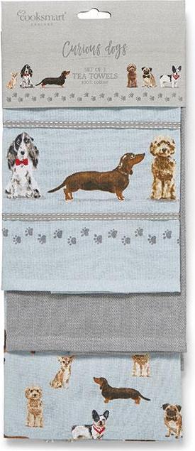 Produktbild Universal Textiles Curious Dogs Geschirrtuch 3pk