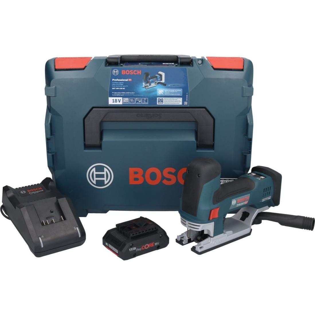 Thumbnail - Bosch Professional, Stichsäge, Bosch GST 18V-155 SC Professional Akku Stichsäge 18 V + 1x ProCORE Akku 4,0 Ah + Ladeger...
