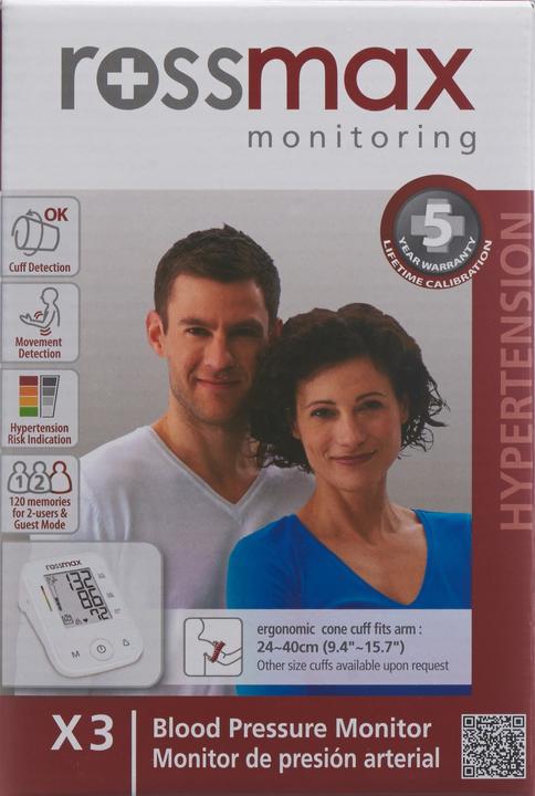 Produktbild Rossmax Blutdruckmessgerät Digital X3 (Blutdruckmessgerät Oberarm)