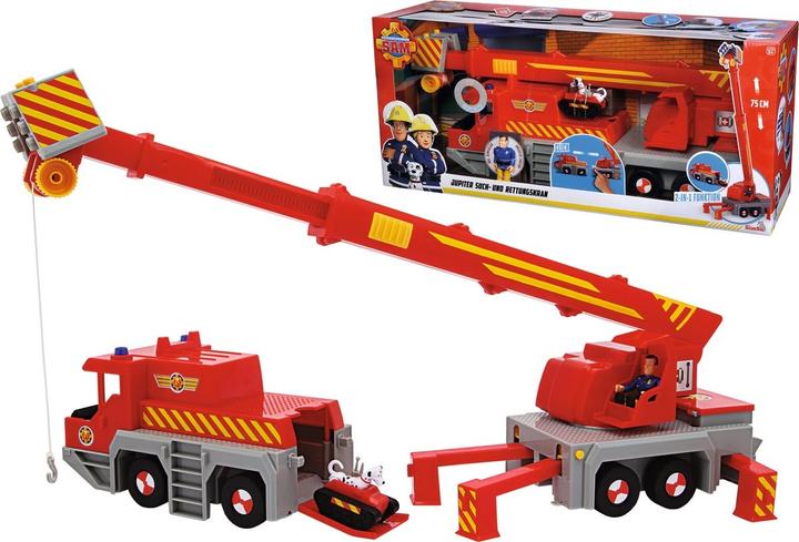 Produktbild Simba Feuerwehrmann Sam Jupiter Rettungskran 50cm Kran Važiuoklė Auto