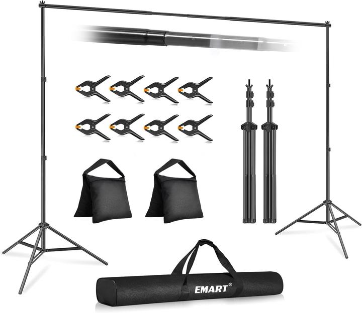 Emart Supporto per sfondo fotografico, 2x3m (300 cm, 210 cm)