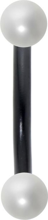 Produktbild Bijouteria Augenbrauenpiercing (Chirurgenstahl 316L, PVD Beschichtung (schwarz), Synthetische Perle)