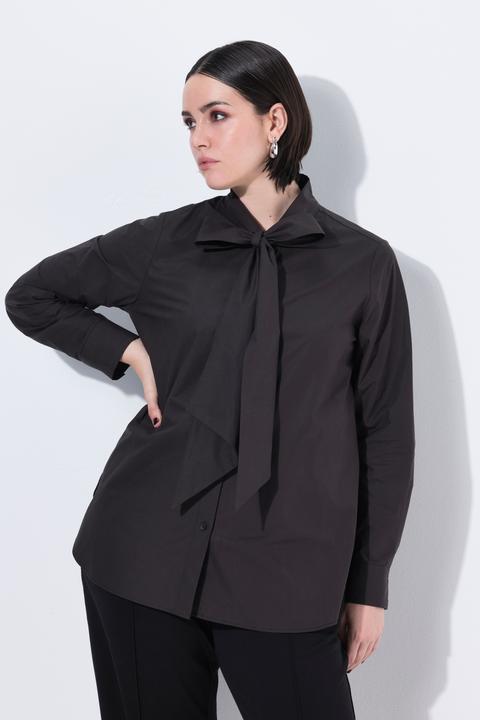 Produktbild Ulla Popken Schluppen-Bluse, A-Linie, Stehkragen, Langarm (50, 52)