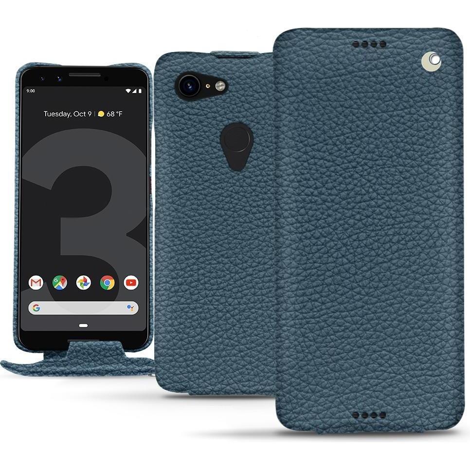 Noreve Lederschutzhülle vertikal (Google Pixel 3), Smartphone Hülle, Blau