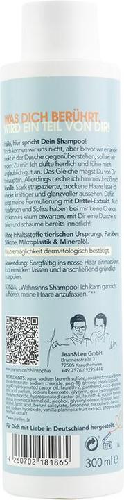 Image du produit Jean & Len Shampoo Dattel/Vanille 300 ml (300 ml, Shampoing liquide)