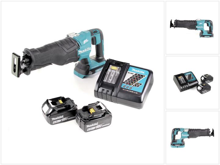 1 x Makita DJR 360 Recipro saw, 1 x Makita DC 18 RC charger, 2 x Makita 6.0 Ah battery, 2 x saw blades