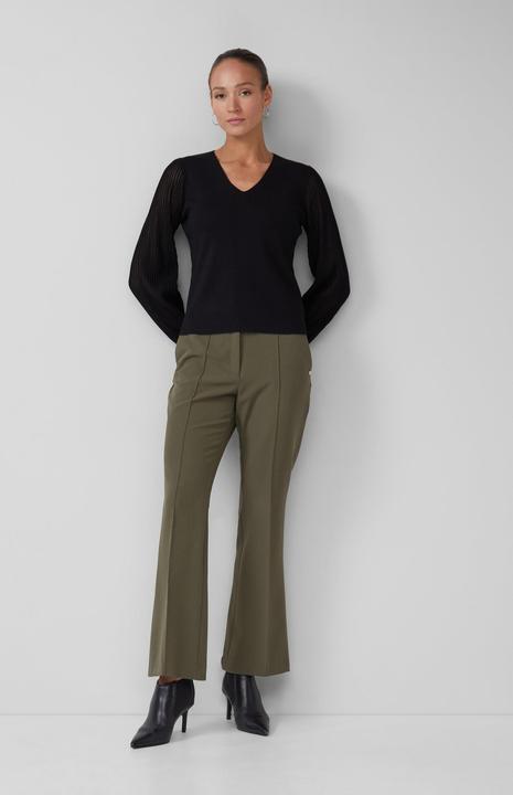 Produktbild s.Oliver Strickpullover Feinstrickpullover mit V-Ausschnitt und semitransparenten Ärmeln (38)