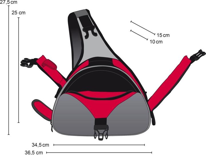 Actual product image mantona Camera Bag Triangle Grey (Camera shoulder bag, 17.76 l)