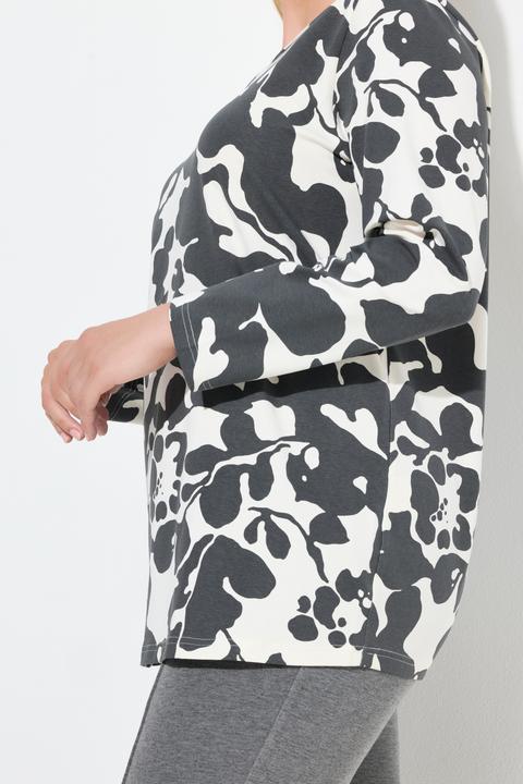 Produktbild Ulla Popken Shirt, Keyhole, Rundhalssschnitt, Langarm (60)