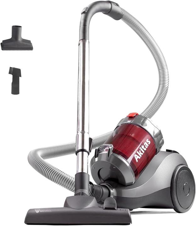 Akitas Beutelloser Staubsauger C6 mit 2-in-1-Bürstenkopf