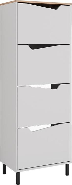 Produktbild Vicco Schuhkipper Marelle, Weiss/Artisan, 60 x 167.4 cm mit 4 Fächern (60 x 38 x 167.40 cm)