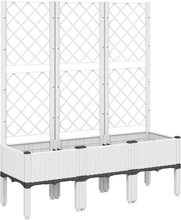 Image du produit vidaXL Bac à plantes avec treillis PP