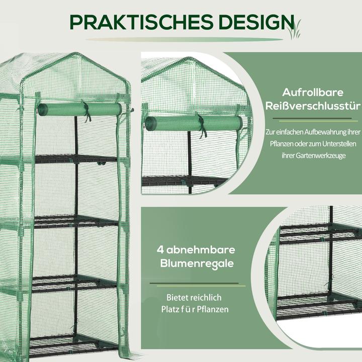 Image du produit Outsunny Serre en film plastique avec tubes en acier
